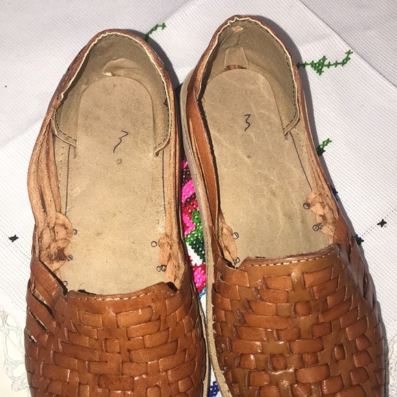 NWT Mexican Leather Brown Huaraches/Sandals - Picture 3 of 7